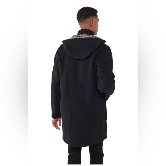 MONTGOMERY BLACK CLASSIC FIT ORIGINAL AUTHENTIC DUFFLE COAT WITH WOODEN TOGGLES - Picture 2 of 9